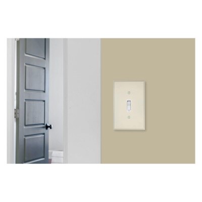Leviton Toggle Switch Wallplate, 1-Gang, Standard Size, Light Almond